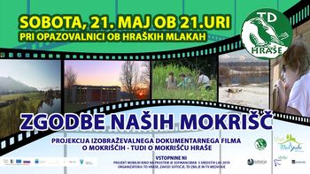Predvajanje izobraževalno dokumentarnega filma ZGODBE NAŠIH MOKRIŠČ