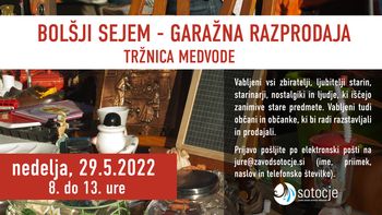 BOLŠJI SEJEM - GARAŽNA RAZPRODAJA
