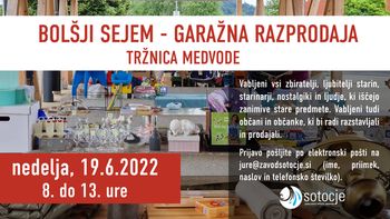 BOLŠJI SEJEM - GARAŽNA RAZPRODAJA