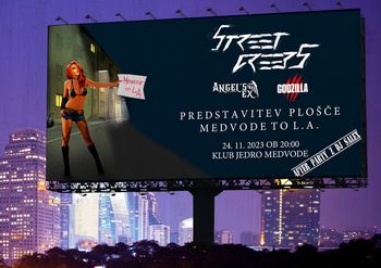 Koncert skupine Street Creeps ob izdaji prvega albuma "Medvode to L.A."