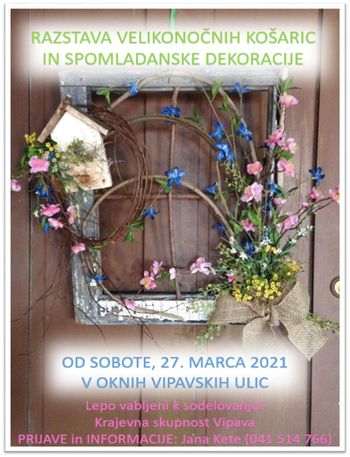 Razstava velikonočnih košaric in spomladanske dekoracije v Vipavi 