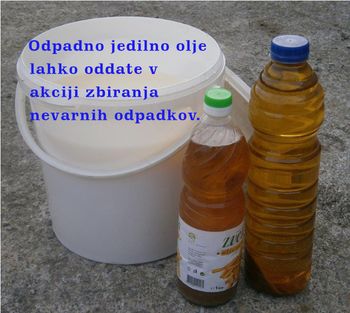 Zbiranje nevarnih odpadkov in odpadnega jedilnega olja iz gospodinjstev 
