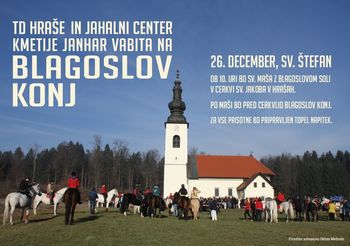 Blagoslov konj v Hrašah na sv. Štefana: po maši ob 10.uri