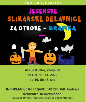 JESENSKE SLIKARSKE DELAVNICE ZA OTROKE - grafika