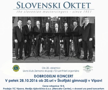 Koncert: SLOVENSKI OKTET 