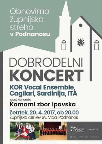 Dobrodelni koncert: "Obnovimo župnijsko streho v Podnanosu"