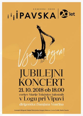 Jubilejni koncert ob 20.letnici Komornega zbora Ipavska