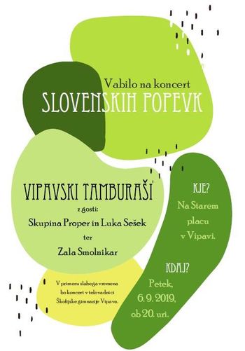 Koncert Vipavskih tamburašev bo v Škofijski gimnaziji! Lepo vabljeni!