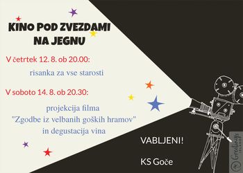 Kino pod zvezdami na Gočah