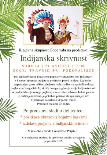 Indijanska skrivnost (predstava z bobni, plesom in ustvarjalnimi delavnicami)
