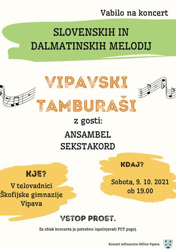 Koncert slovenskih in dalmatinskih melodij