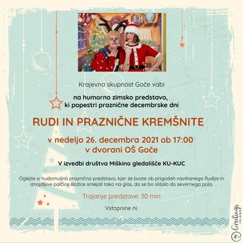  Otroška predstava: Rudi in praznične kremšnite