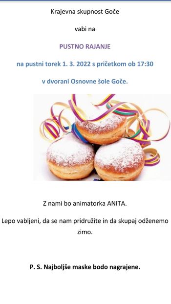 Pustno rajanje na Gočah