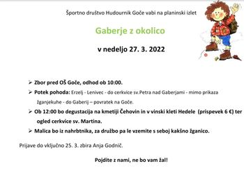 POHOD: Gaberje z okolico 