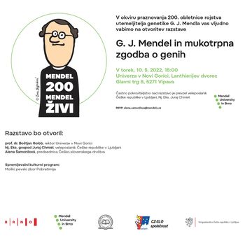 Otvoritev razstave G. J. Mendel in mukotrpna zgodba o genih