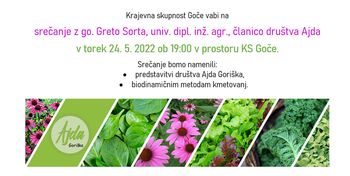 Srečanje z Greto Sorta članico društva Ajda Goriška