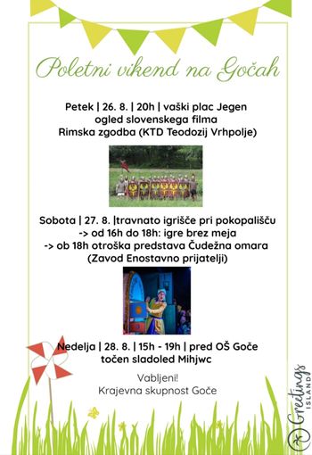 Poletni vikend na Gočah- ODPOVEDANO