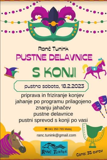 Pustne delavnice s konji Pustne delavnice s konji