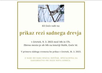 Prikaz rezi sadnega drevja 