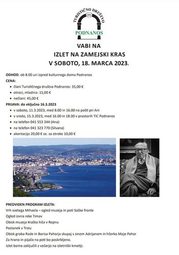 Izlet na zamejski kras