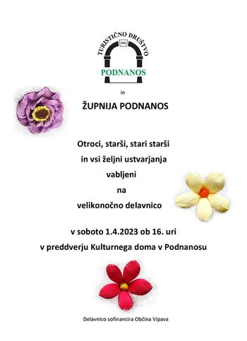 Velikonočna delavnica v Podnanosu 