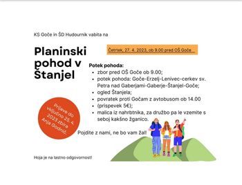 Planinski pohod v Štanjel