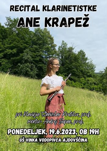 Recital klarinetistke Ane krapež 