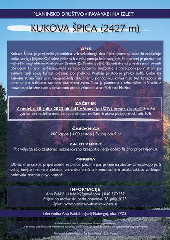 Kukova špica (2427m) 