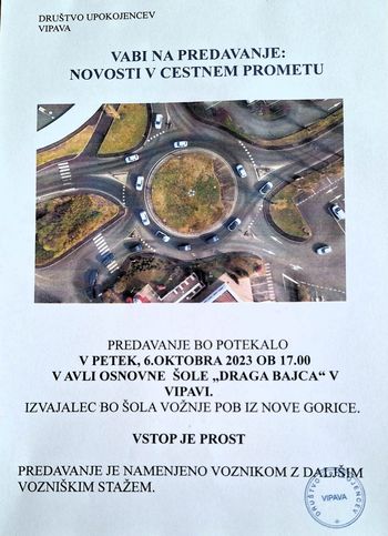 Predavanje: Novosti v cestnem prometu