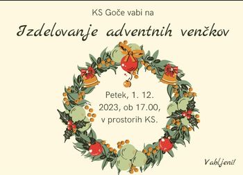 Izdelovanje adventnih venčkov na Gočah