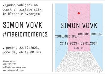 Odprtje razstave in klepet z avtorjem Simonom Vovkom