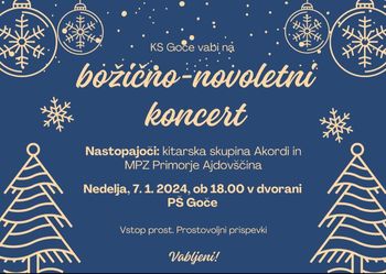 Božično - novoletni koncert na Gočah