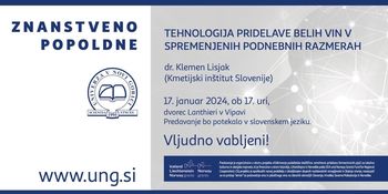 Predavanje: Tehnologija pridelave belih vin v spremenjenih podnebnih razmerah