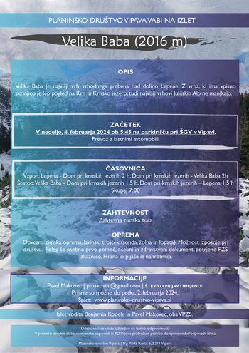 Velika Baba (2016 m) 