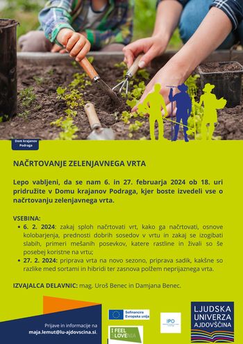 Delavnici: Načrtovanje zelenjavnega vrta 