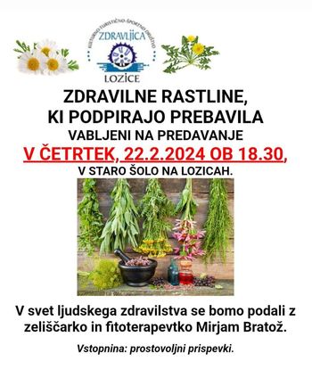Predavanje: Zdravilne rastline, ki podpirajo prebavila