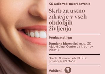 Predavanje: Skrb za ustno zdravje v vseh obdobjih življenja