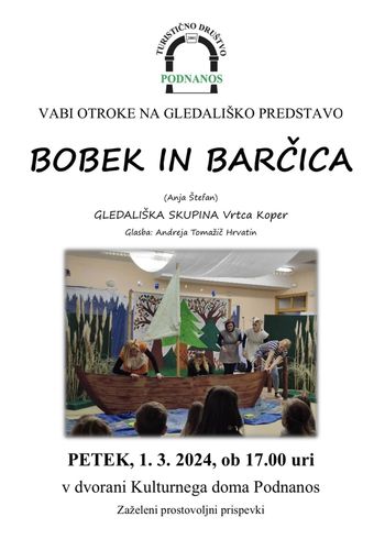 Otroška predstava: Bobek in barčica