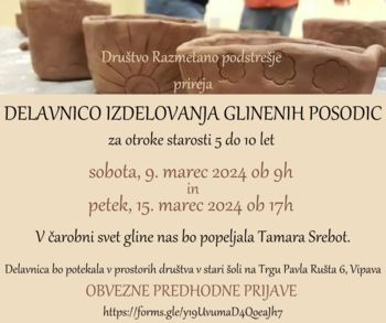 Delavnica: Izdelovanje glinenih posodic