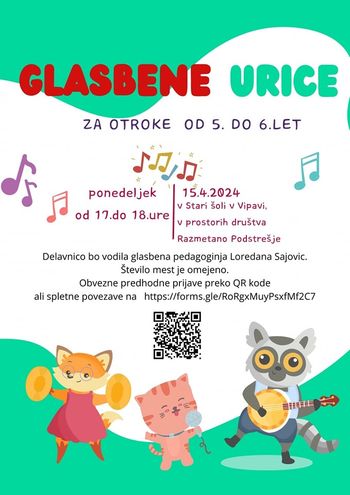 Glasbene urice za otroke od 5 do 6 let