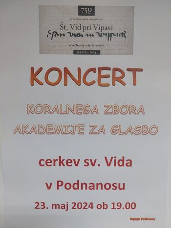 Koncert Koralnega zbora akademije za glasbo