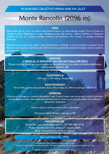 MONTE RANCOLIN (2096 M)