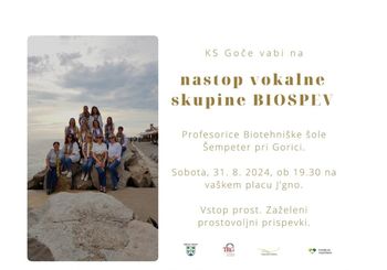 Natop vokalne skupine BIOSPEV