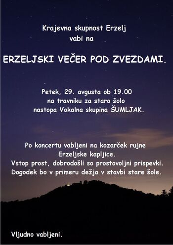Erzeljski večer pod zvezdami 