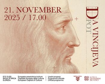 Okrogla miza in odprtje sobe Leonarda da Vincija 