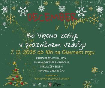 December v Vipavi: Prižig lučk