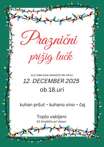 Praznični prižig lučk na Gradišču pri Vipavi 
