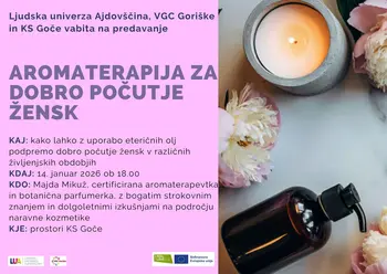 Delavnica: Aromaterapija za dobro počutje žensk 