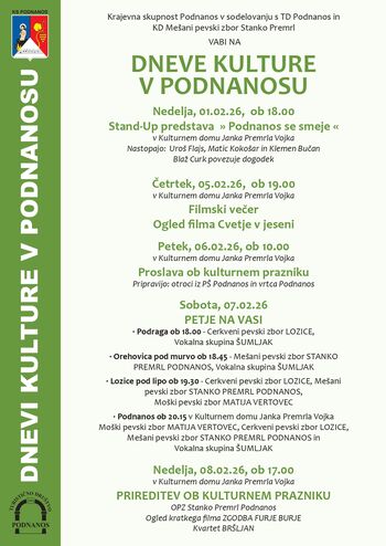 Dnevi kulture v Podnanosu