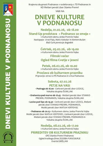 Dnevi kulture v Podnanosu